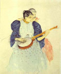 Мэри Кассат "Обучение игре на банджо"