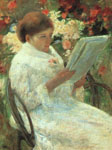 Мэри Кассат "Женщина, читающая в саду"