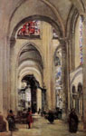 Камиль Коро "Интерьер Сенского собора"