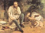 Гюстав Курбе "Портрет Прудона в 1853 г."