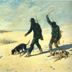 Гюстав Курбе "Охотник, избивающий свою собаку"