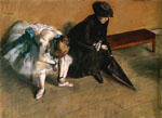Эдгар Дега "Балерина и женщина с зонтом"