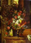 Эжен Делакруа "Ваза с цветами на столике"