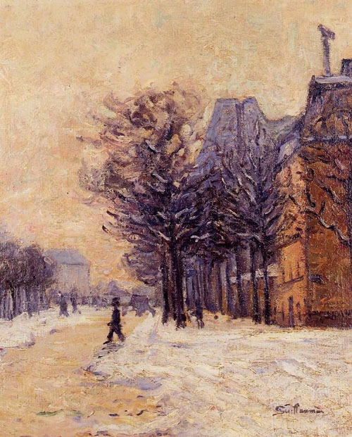 Арман Гийомен "Прохожие в Париже зимой"