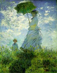 Клод Моне "Прогулка: Камилла Моне с сыном Жаном (Женщина с зонтиком)"
