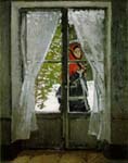 Клод Моне "Красный платок. Портрет Камиллы Моне"