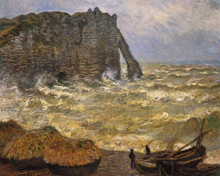 Клод Моне "Волнение моря в Этрете"