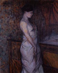 Анри де Тулуз-Лотрек "Женщина в сорочке, стоящая около кровати  (Мадам Пупуль)"