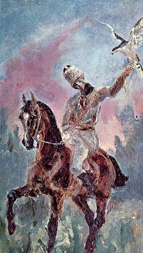 Анри де Тулуз-Лотрек "Отец художника верхом на лошади"