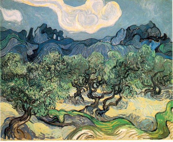Винсент Ван Гог "Оливковые деревья на фоне Альп"