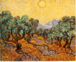 Винсент Ван Гог "Оливковые деревья с желтым небом и солнцем"